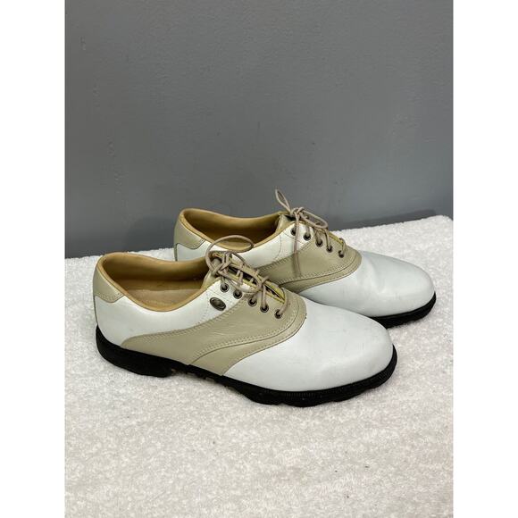 Dexter WeatherLite Golf Cleat Womens 7 tan/white‎ Shoes Saddle - Picture 1 of 7